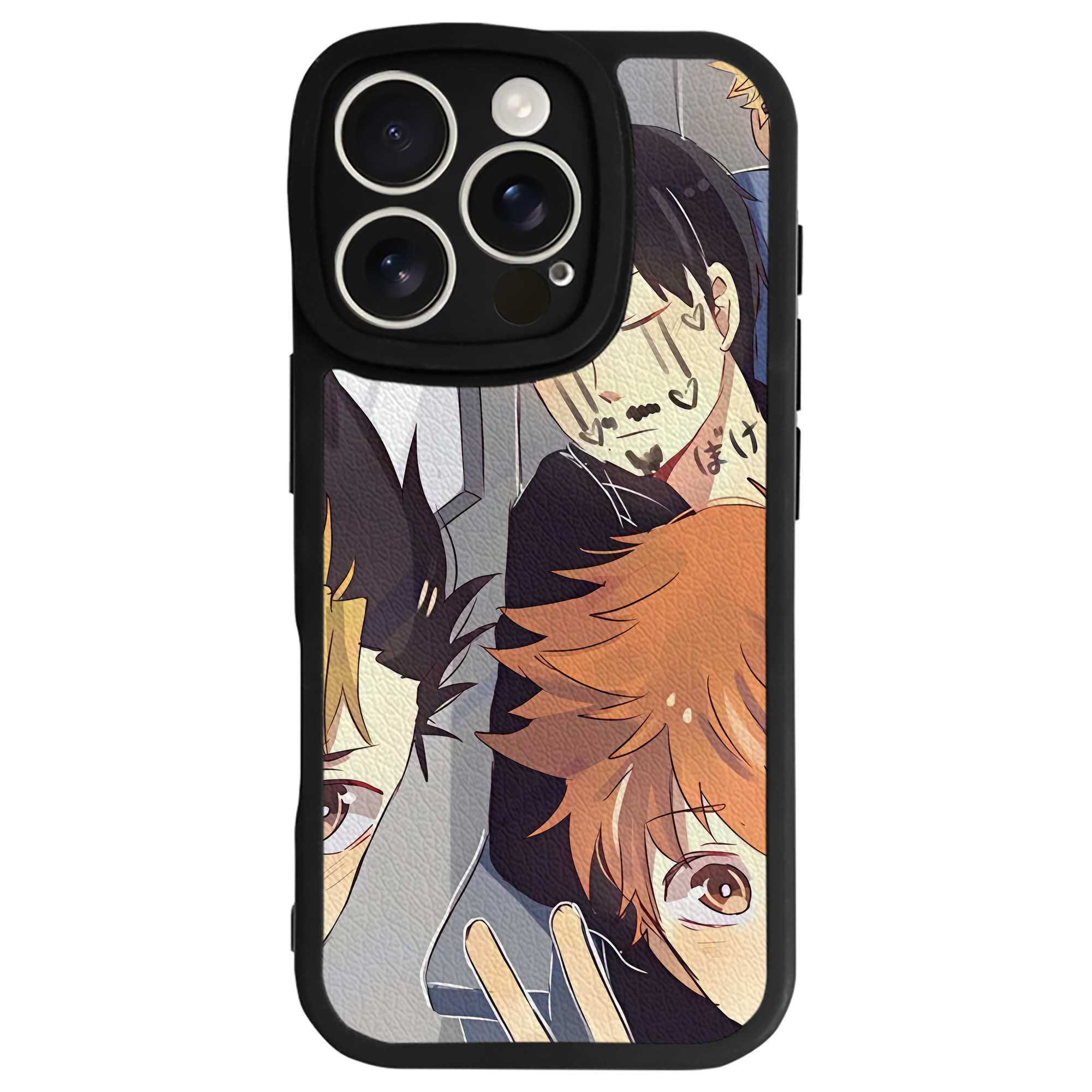 （画像用） ハイキュー!! Haikyu!! 【iPhone 16シリーズ対応】シリコンスマホケース（レザー調） 材質：シリコン